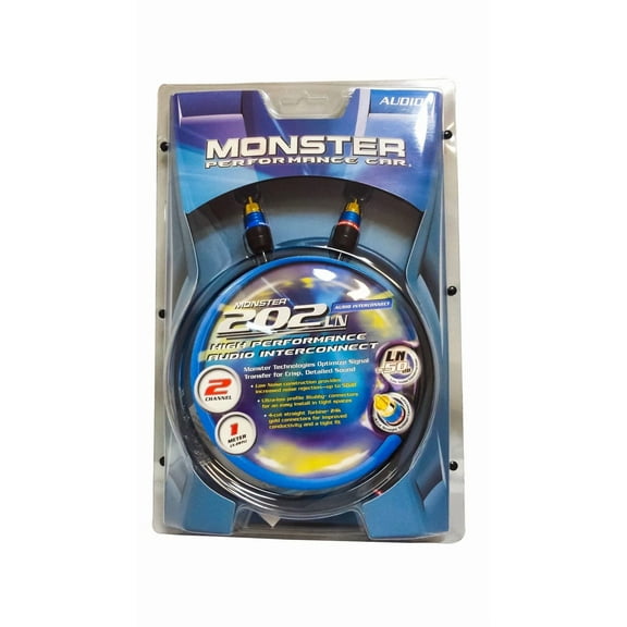 BUTTERFLY- Monster Car Audio 202Ln Interconnect Audio Cable - 2C-1M - 1 Meter (3 Ft)