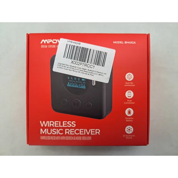 BUTTERFLY- Mpow Wireless Music Receiver Screen & Noise Isolator - Bh492A