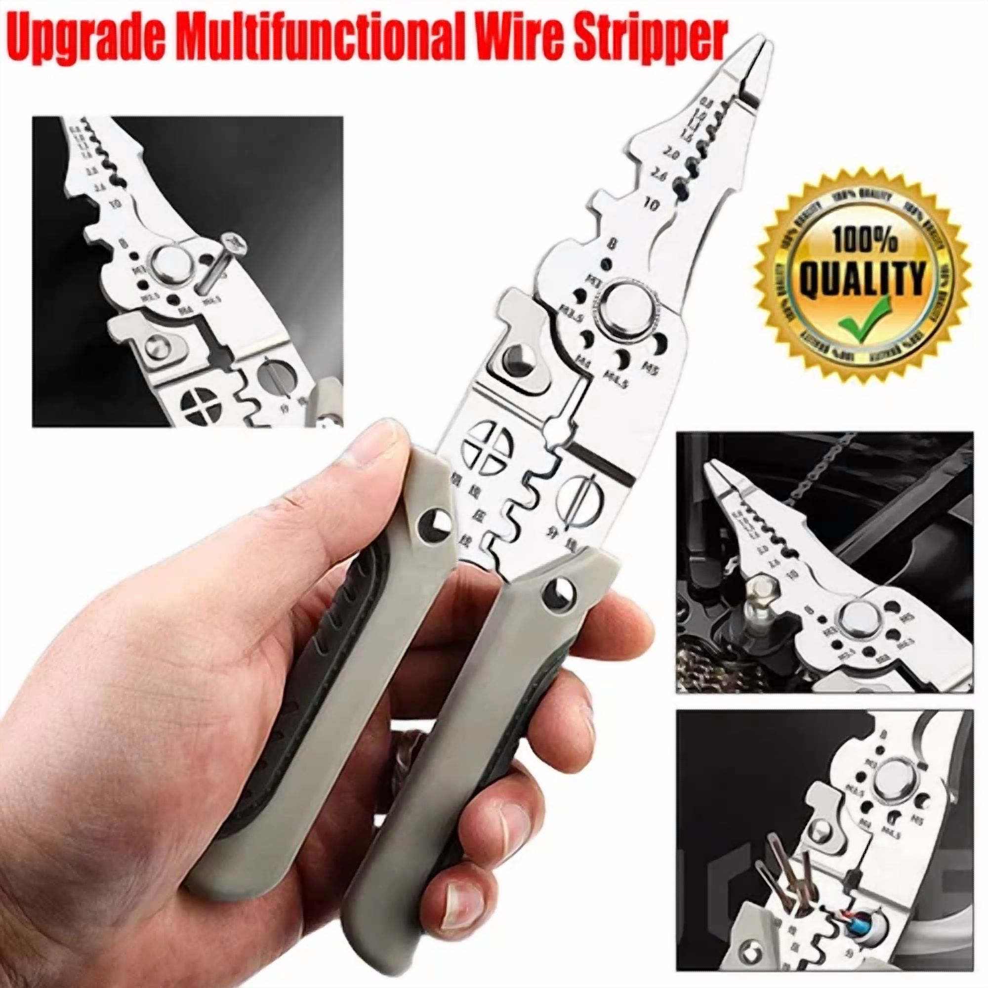 BUTTERFLY- Multifunctional Adjustable Wire Stripper Cutter Crimper Terminal Tools Pliers Us