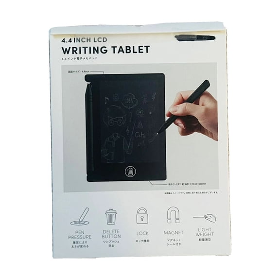 BUTTERFLY- [New] 4.4 Inch Lcd Writing Tablet Includes Pen - Black