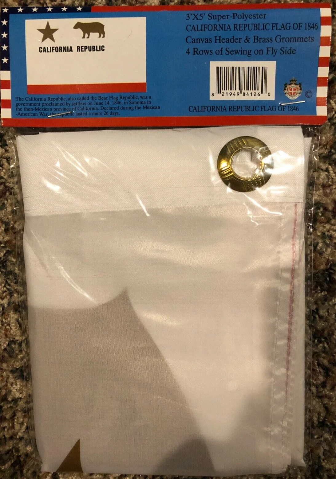 BUTTERFLY- New California Historic 1846 3X5Ft Flag Superior Quality Premium Us Sold