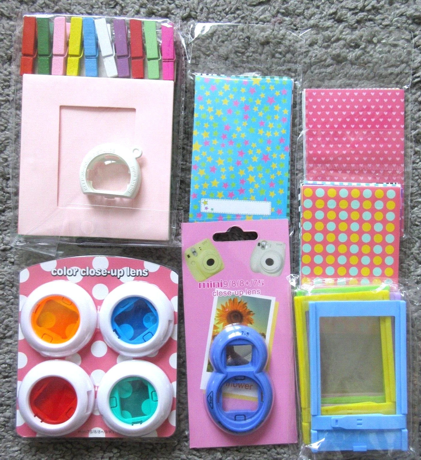 BUTTERFLY- New Color Close Up Lens 4 Pack + Extras Mini Stickers Film 7S/8 Cell Phone