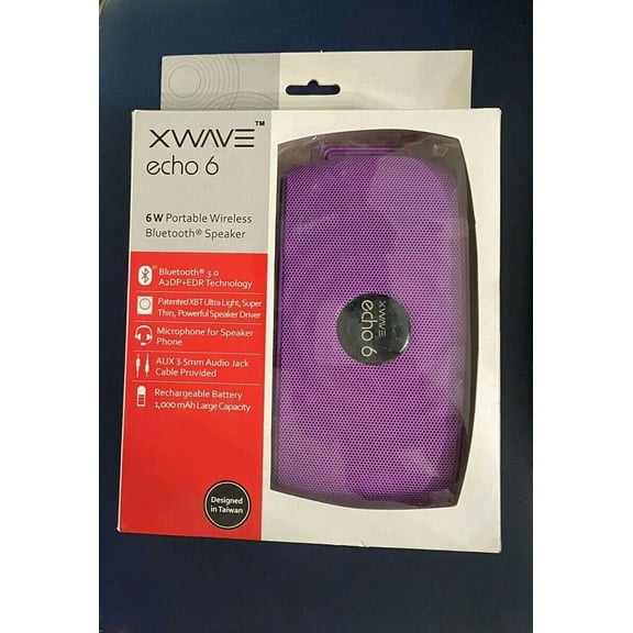 BUTTERFLY- New Xwave Echo 6W Portable Wireless Bluetooth Speaker Rechargeable 15 Hr Battery