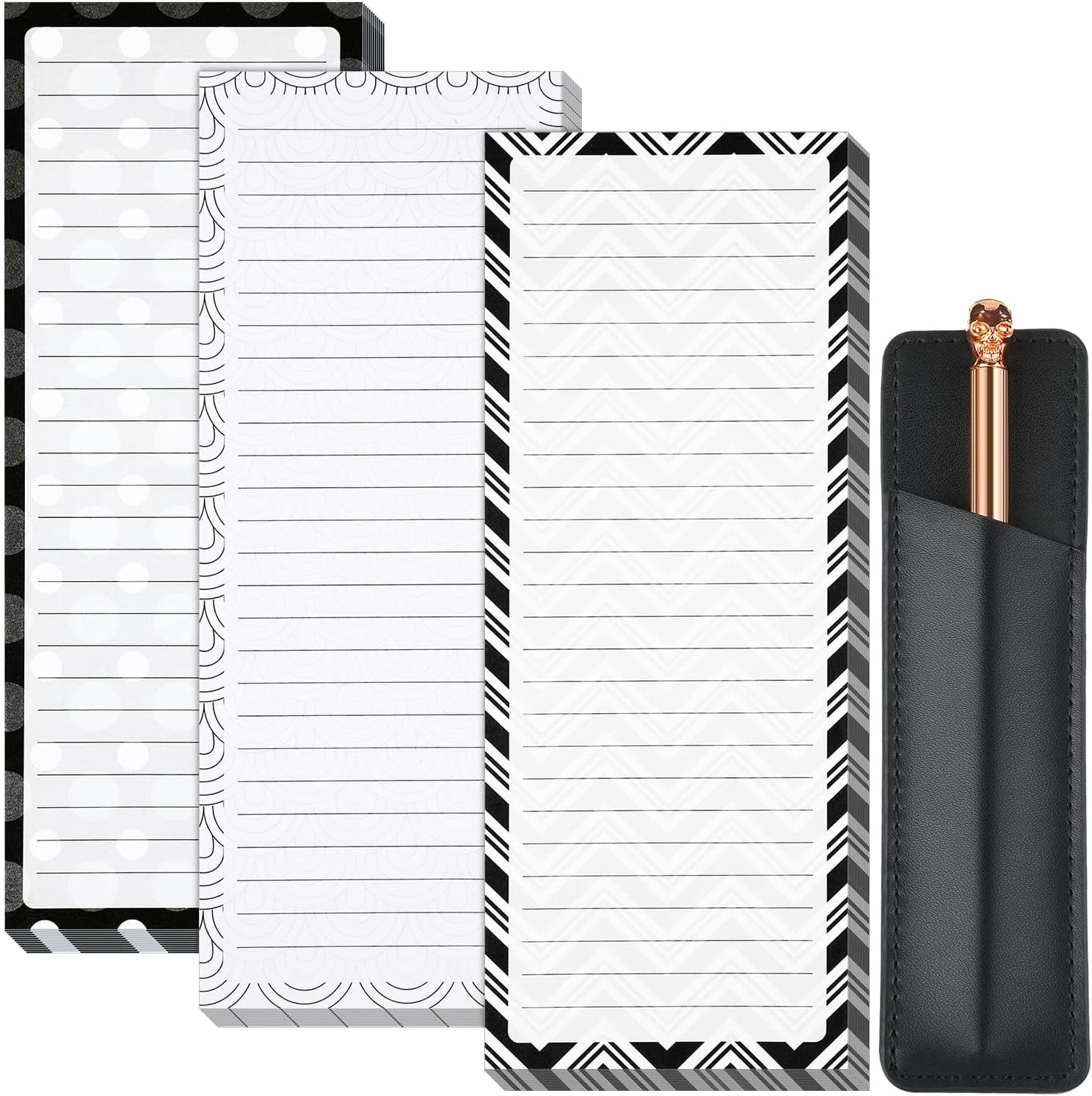 BUTTERFLY- Outus 3 Pieces Magnetic Notepads Lists For Fridge, Refrigerator Classic