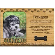 BUTTERFLY- Peekapoo Engraved Wood Picture Frame Magnet