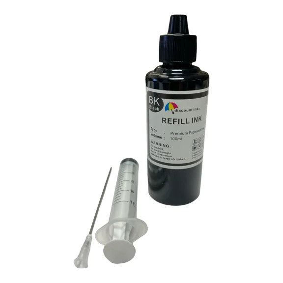 BUTTERFLY- Pigment 100Ml Black Bulk Refill Ink For Brother Inkjet Printer Refillable Ciss