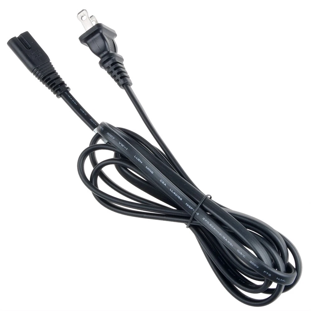 BUTTERFLY- Pkpower 6Ft Polarized Flat 8 Ac Power Cord For Insignia Dynex Ns-Brdvd Cable Tv