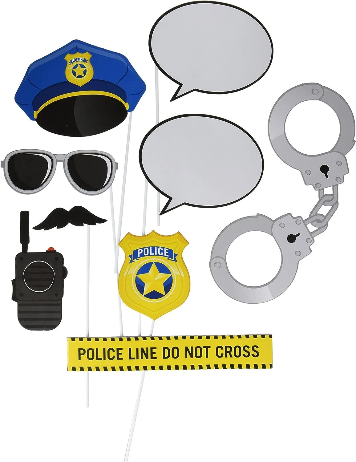 BUTTERFLY- Police Party Cop Officer Hero Kids Birthday Party Favor Photo Booth Props