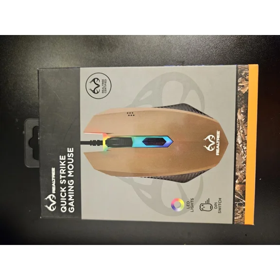 BUTTERFLY- Realtree Quick Strike Gaming Mouse Corded Vivitar Led Dpi