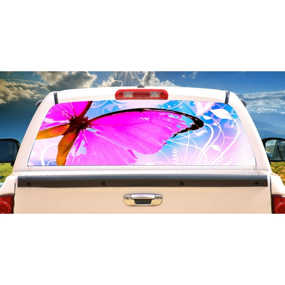 BUTTERFLY Rear Window Graphic back truck decal suv view thru vinyl