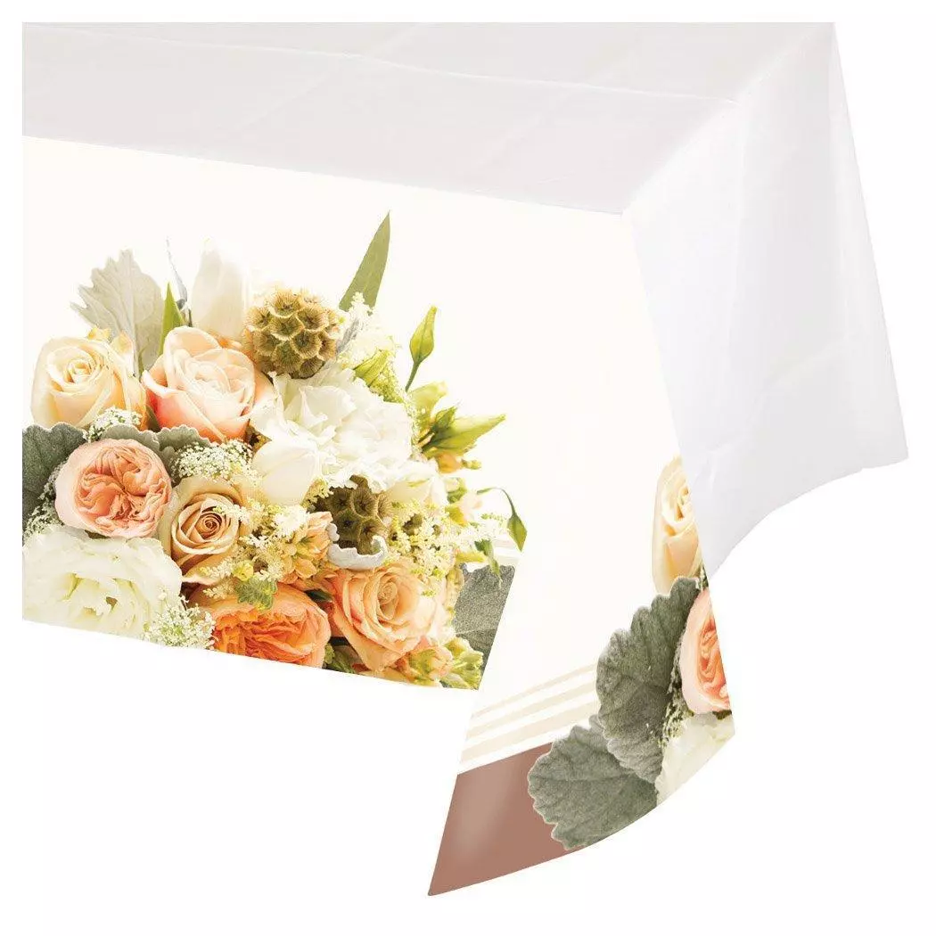 BUTTERFLY- Rose Gold Bouquet Floral Bridal Shower Wedding Party Decoration Tablecover