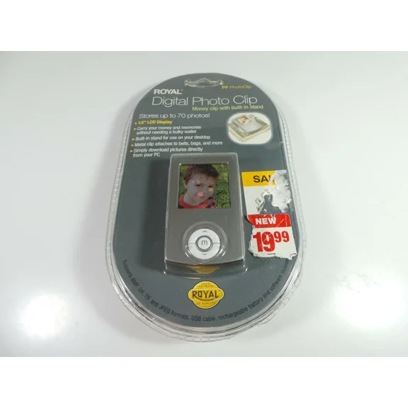 BUTTERFLY- Royal Digital Photo Clip 1.5-Inch Lcd Photo Viewer With Money Clip