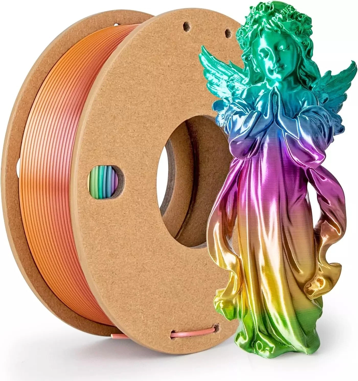 BUTTERFLY- Silk Rainbow Pla Filament 1.75Mm Silk Pla 3D Printer Filament Shiny Fast 250 Gr