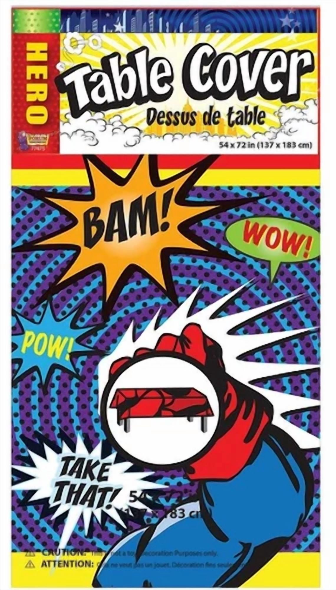 BUTTERFLY- Superhero Power Super Hero Comic Birthday Party Decoration Plastic Tablecover