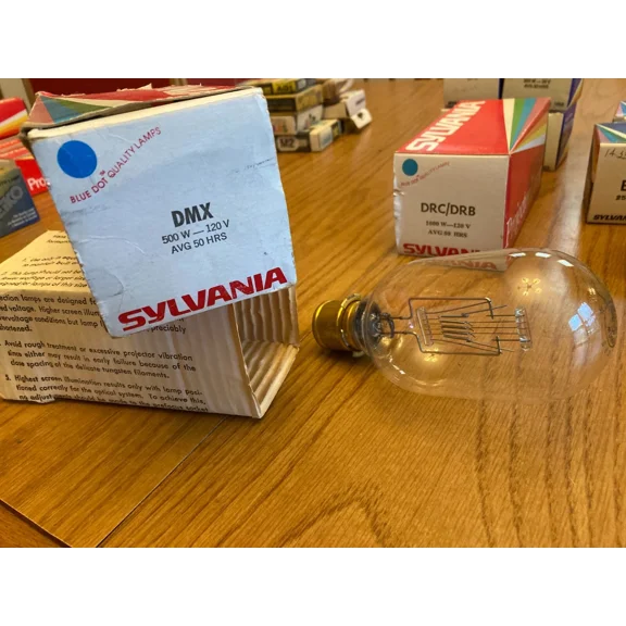 BUTTERFLY- Sylvania Dmx 500W 120V Projector Lamp Bulb New, Old Stock