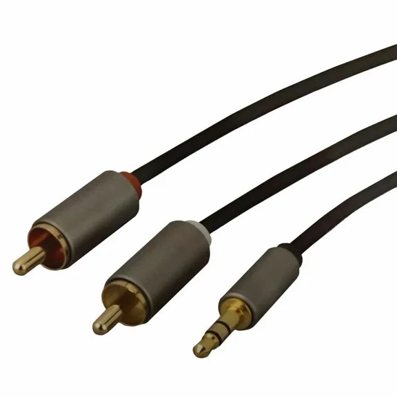 BUTTERFLY- Uax Slim 3.5Mm To Dual Rca Stereo Cable - 6.6 Ft.