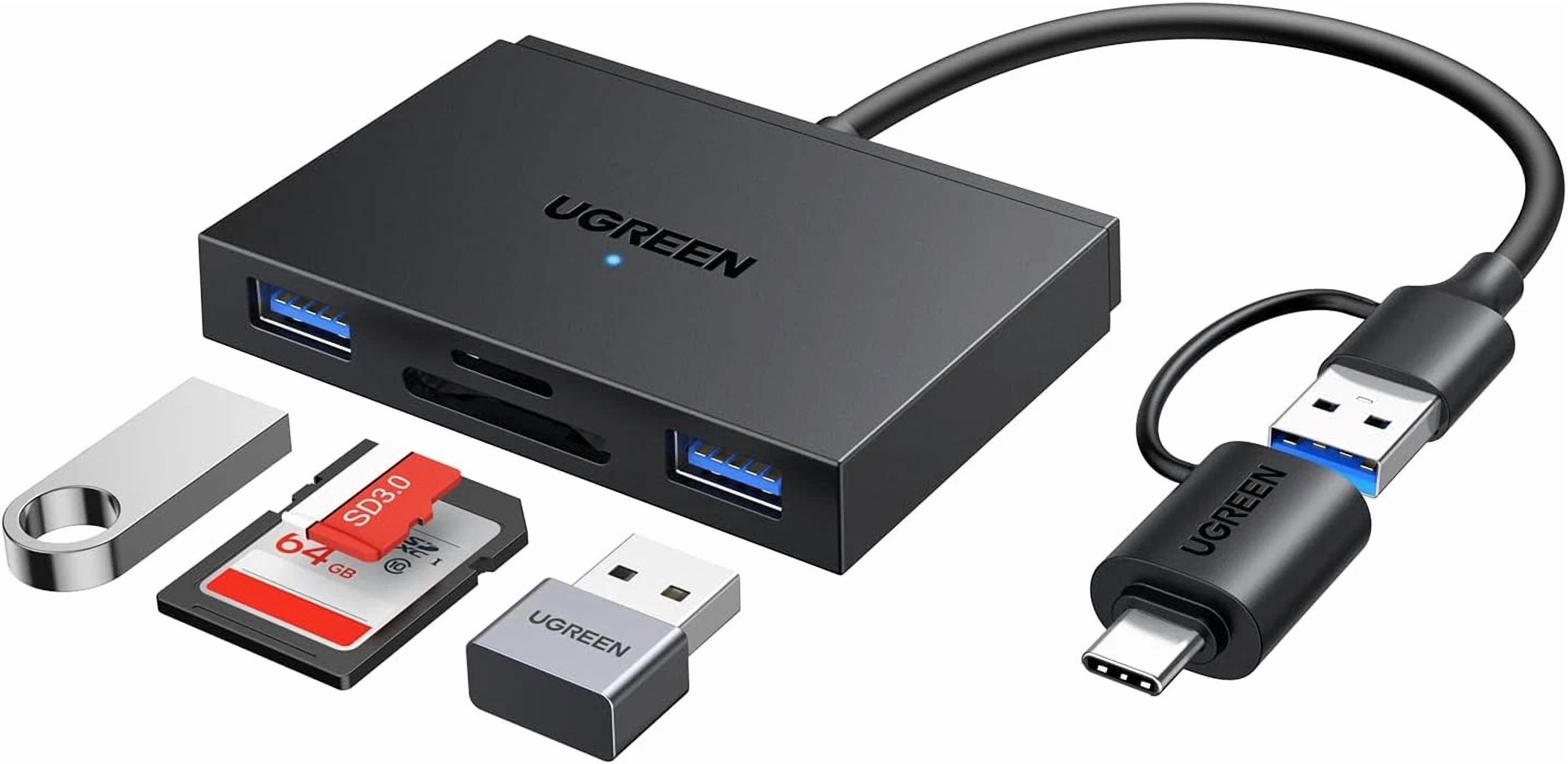 BUTTERFLY- Ugreen Sd Card Reader, Usb C 3.0 Reader 4 In 1 Memory Black