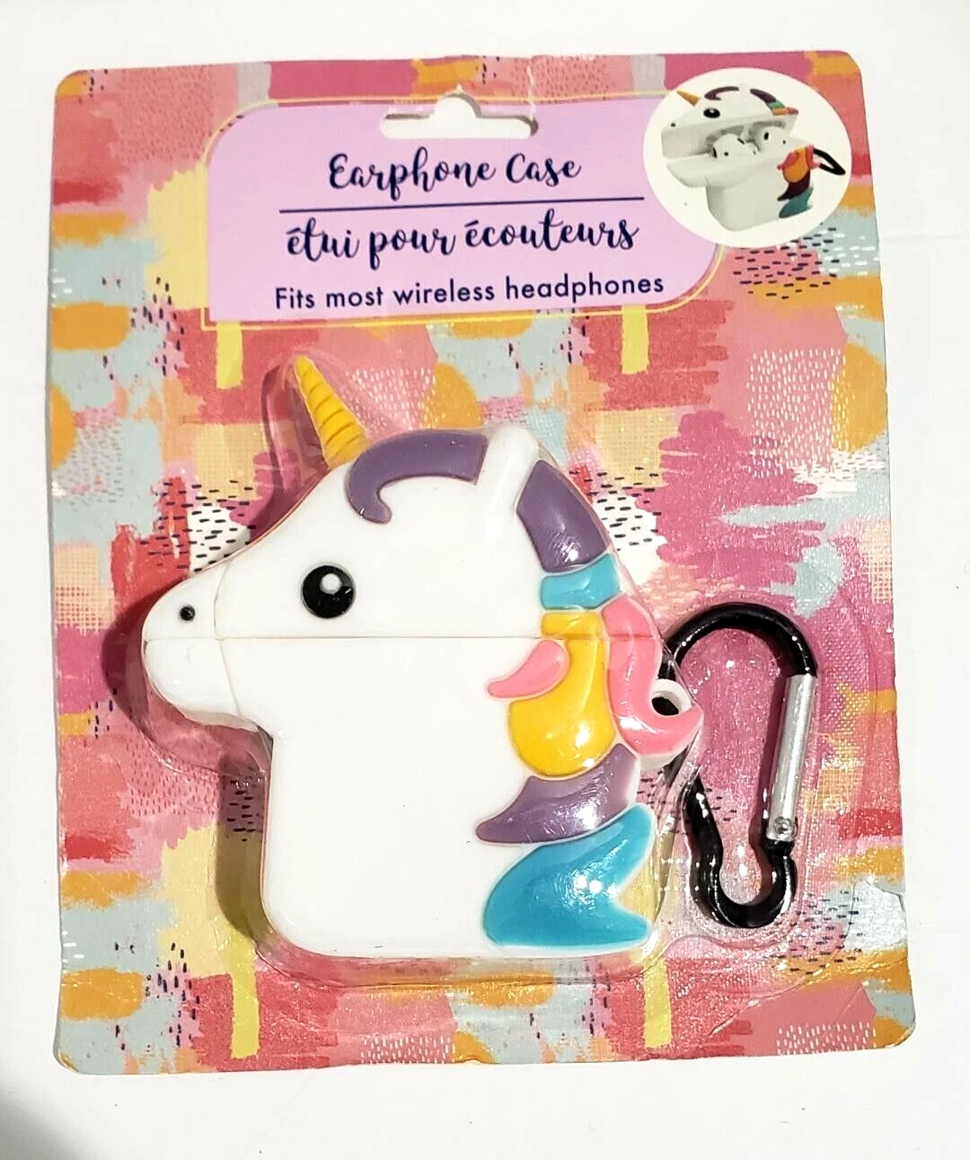 BUTTERFLY- Unicorn Earphonerbud Case With Backpack Clip.