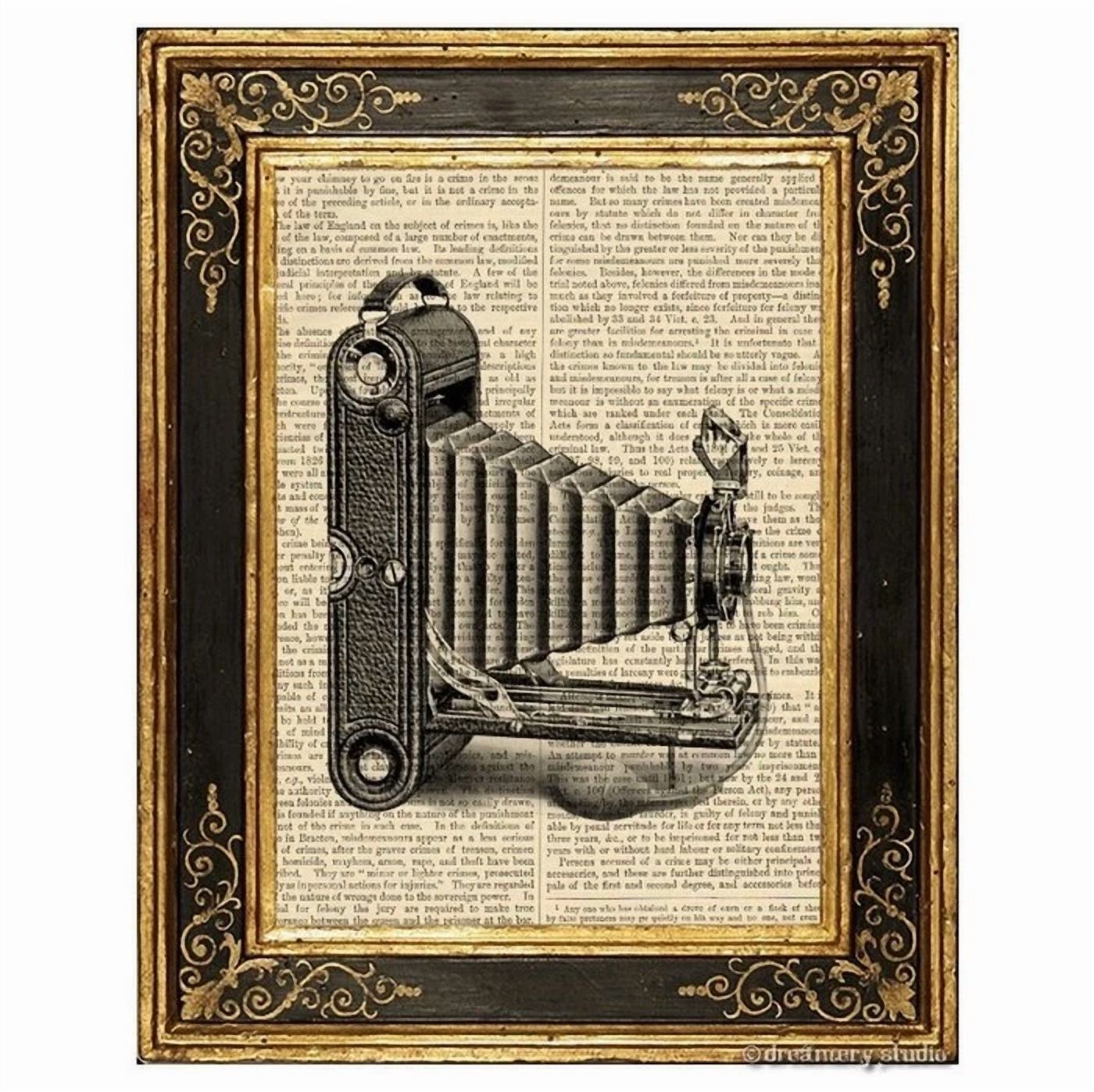 BUTTERFLY- Vest Pocket Folding Camera #3 Art Print On Vintage Book Page Office Decor Gifts
