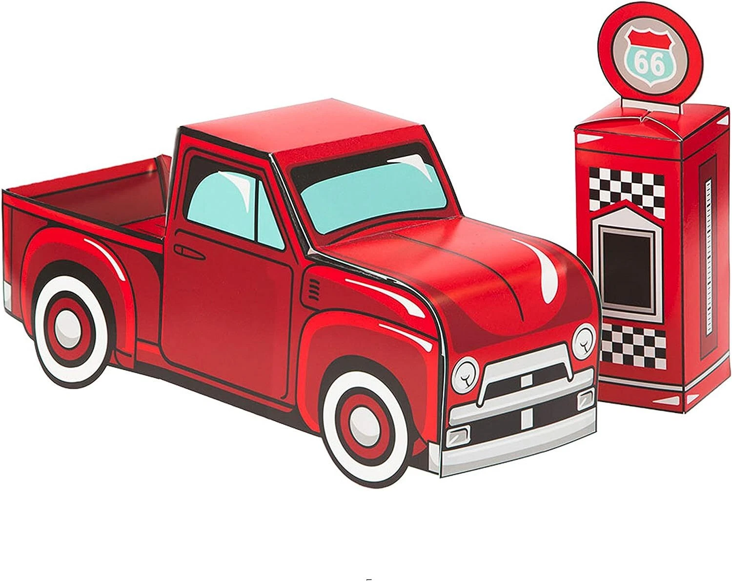 BUTTERFLY- Vintage Red Truck Adult Kids Birthday Party Table Decoration Centerpiece