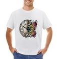 thumbnail image 1 of BUTTERFLY Vintage T-shirt Mens Cotton Classic Crewneck Short Sleeve Tees Unisex White S, 1 of 2