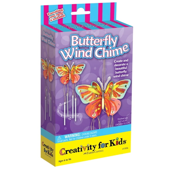 Creativity for Kids Wind Chime Craft Kit | Create Butterfly Chimes | DIY Craft for Kids (Ages 6+)