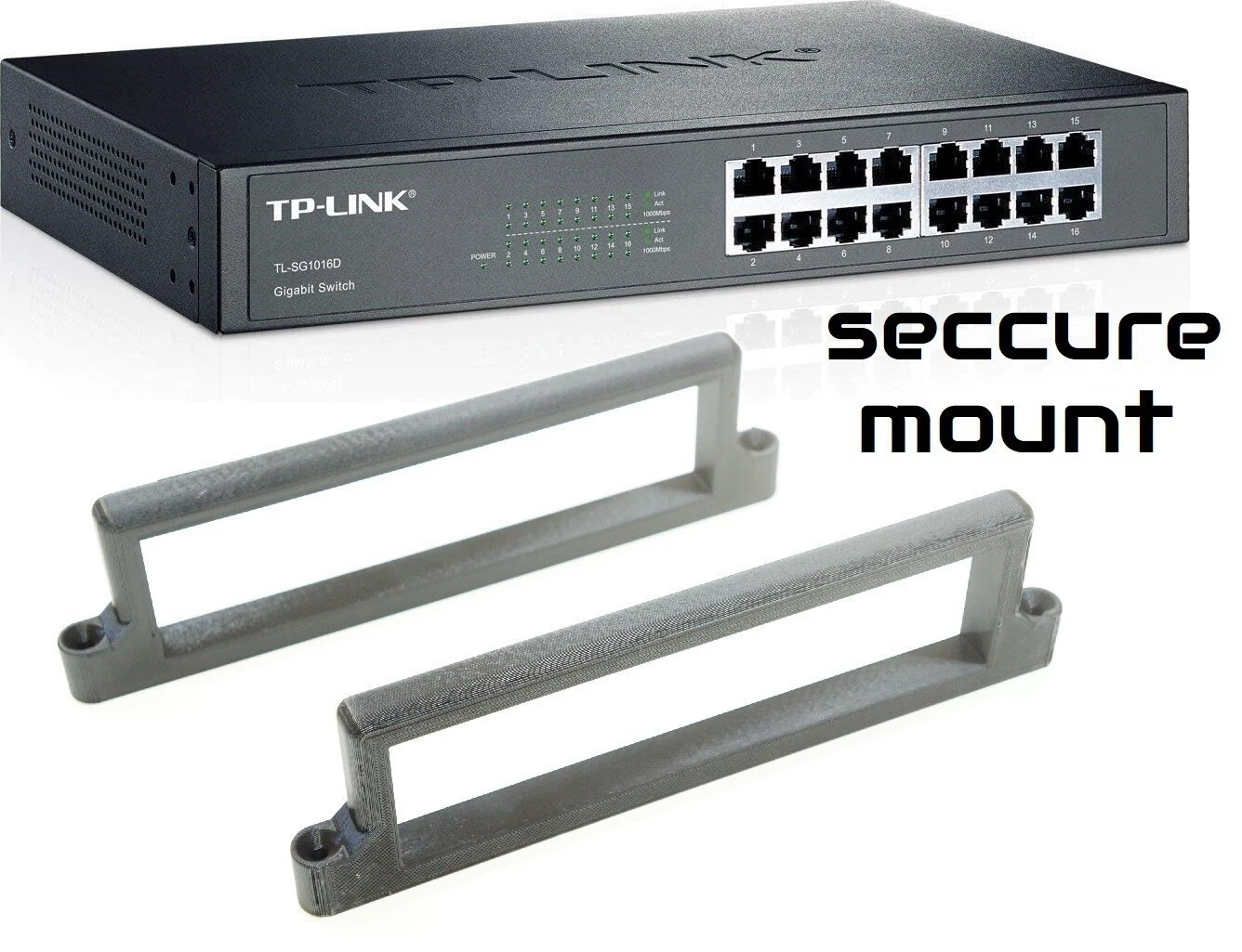 BUTTERFLY- Wall Mount Bracket Holder For Tp-Link Tl-Sg1016D 16-Port Gigabit Ethernet Switch