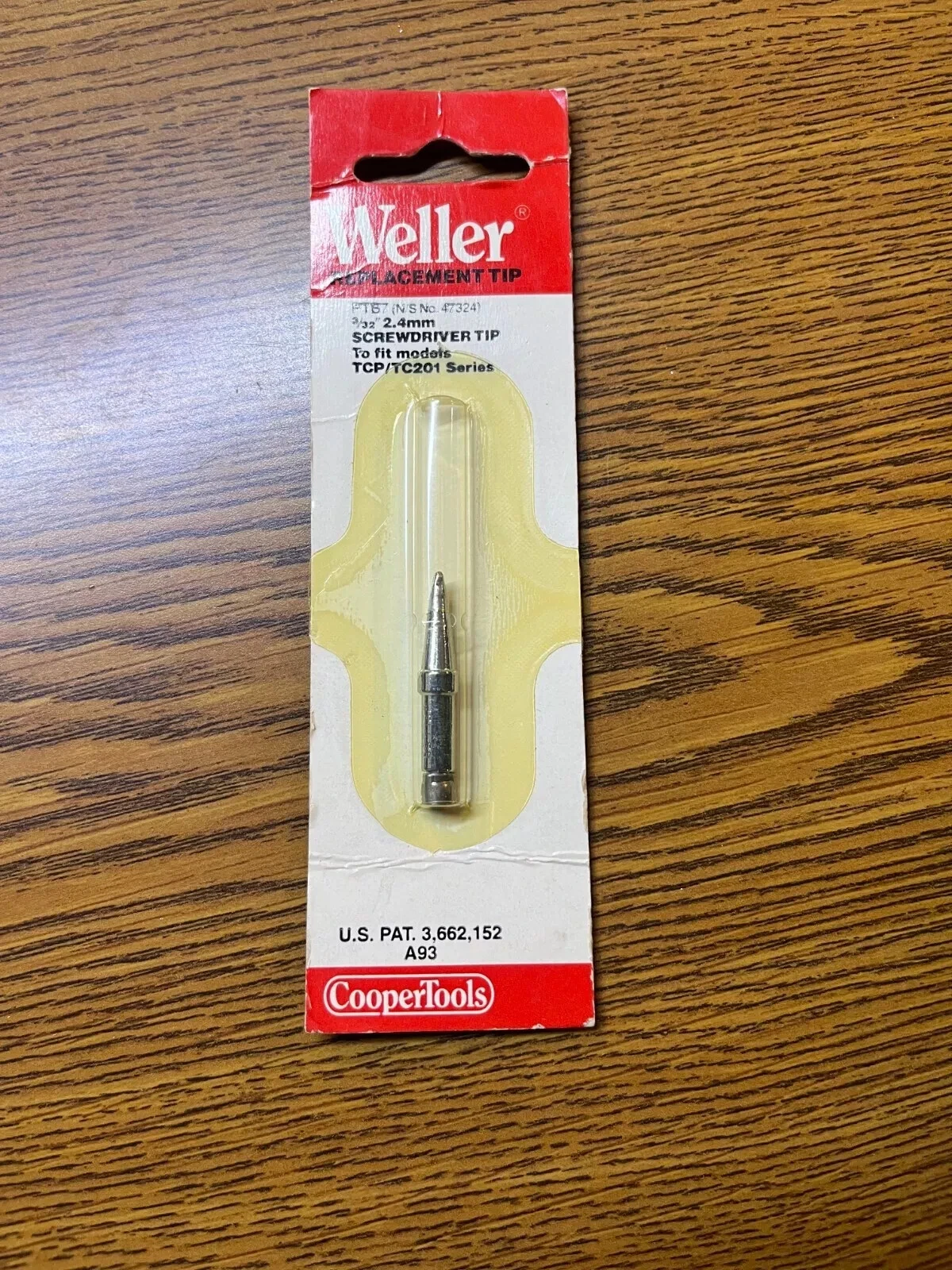 BUTTERFLY- Weller Ptb7 Screwdriver Tip For Tc201 Series Soldering Iron, .093