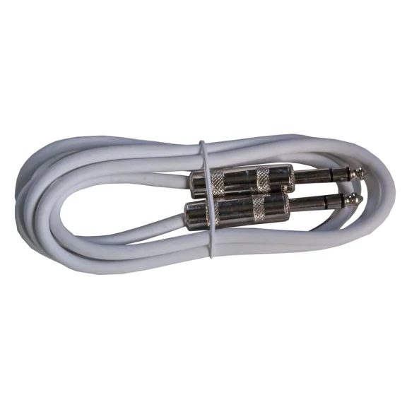 BUTTERFLY- White 6Ft Foot 1/4 Trs Stereo Pro Audio Balanced Patch Cable Instrument Cord New
