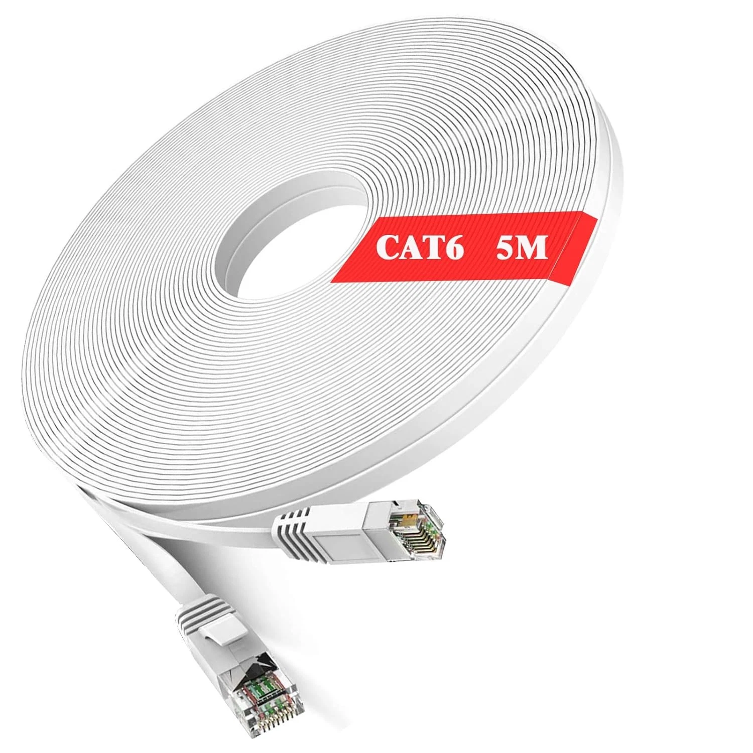 BUTTERFLY- Wiscent Ethernet Cable Flat Cat6 High Speed Gigabit Lan Network Long -...