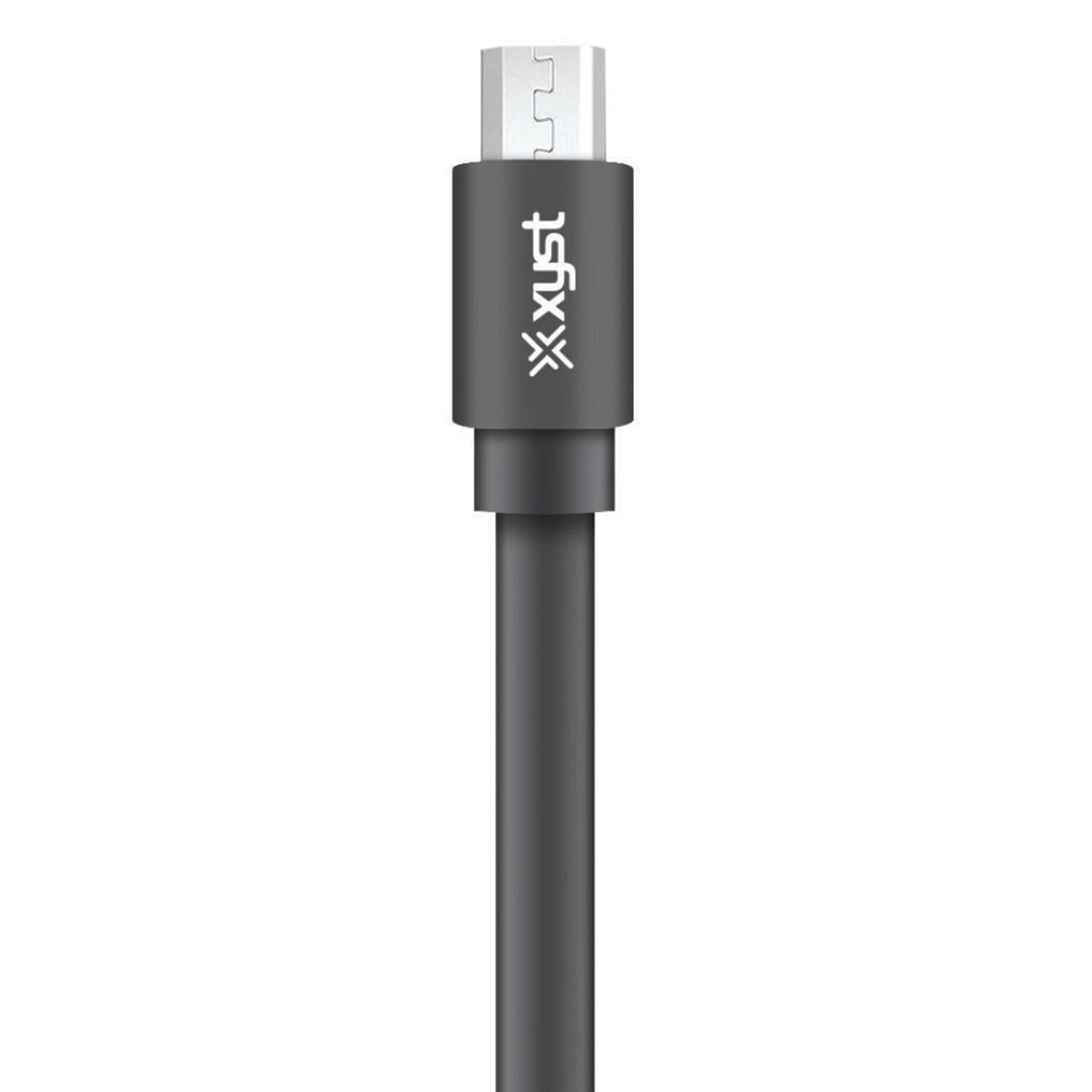 BUTTERFLY- Xyst(Tm) Xys-M4204F Charge And Sync Usb To Micro Usb Flat Cable, 4 Ft. (Black)