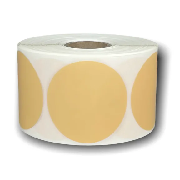 BUTTERFLY- Zebra Rollo 2" Round Beige Direct Thermal Labels Self-Adhesive Stickers 750 Pcs