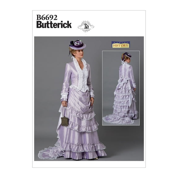 BUTTERICK B6692A5 Women's Historical Jacket and Skirt Costume Sewing Patterns, Sizes 6-14