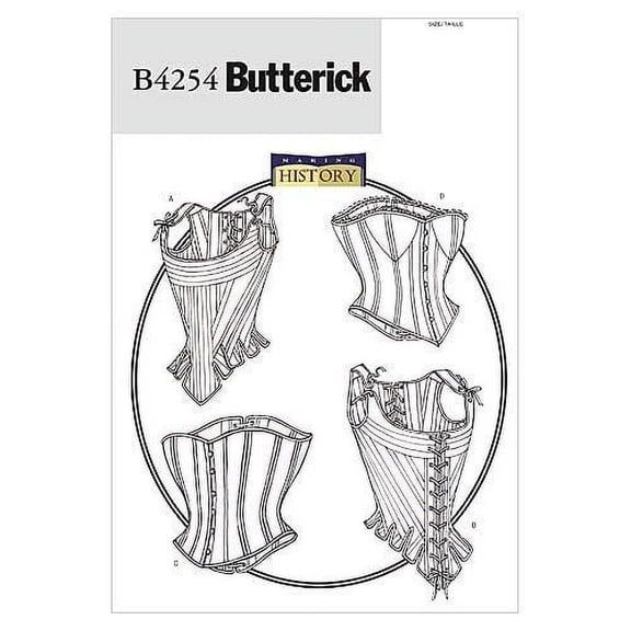 Butterick Paper Sewing Pattern 4254 - Corsets and Costumes and Vintage Style for Women