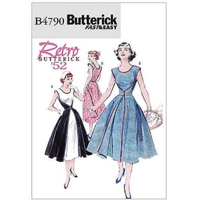 Butterick Sewing Pattern 4790 - Dresses and Vintage Style for Women - 8-10-12-14 - Easy