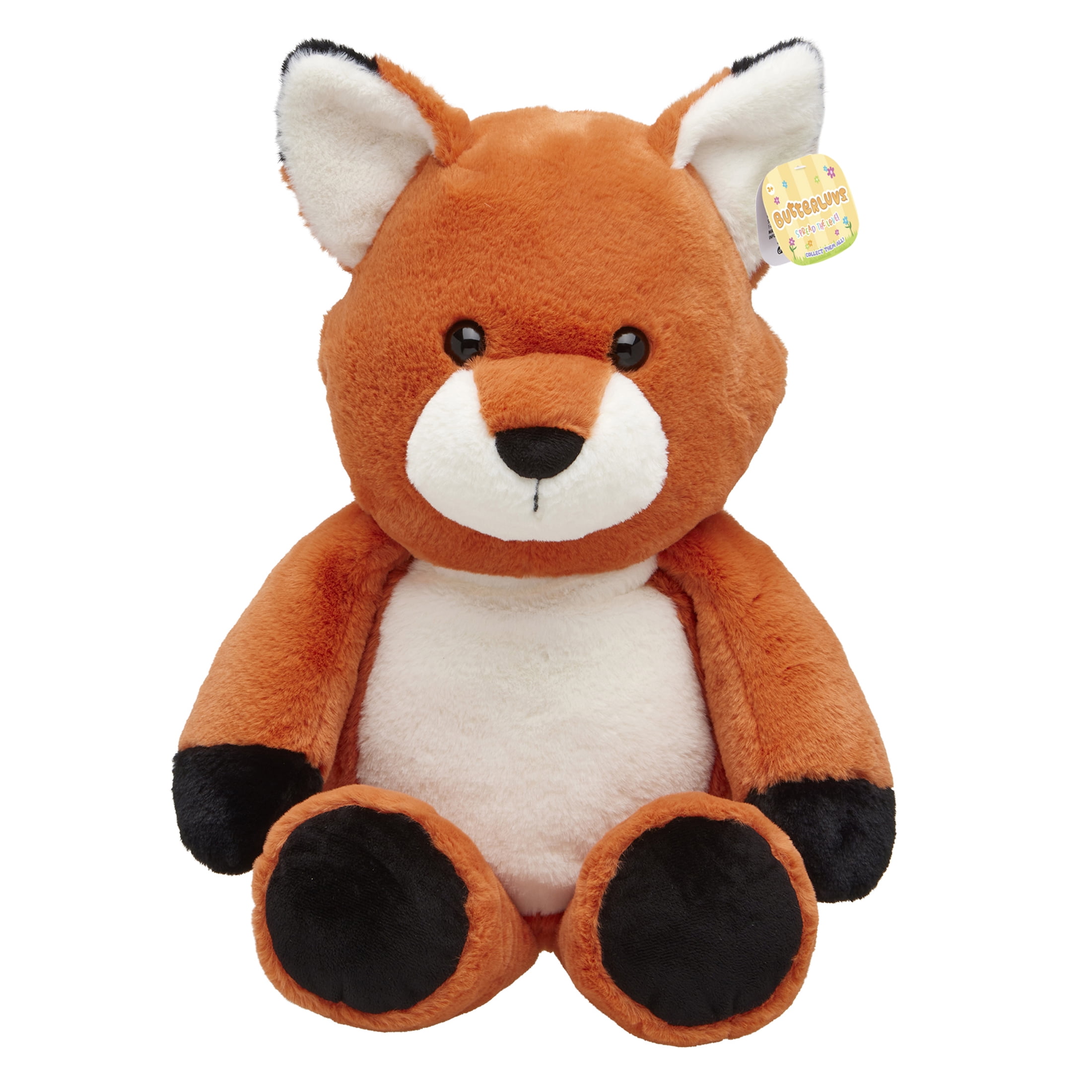 ButterLuvs Plush Fox Stuffed Animal, 24 Inch Large Super Soft Orange Cuddly Fox Toy