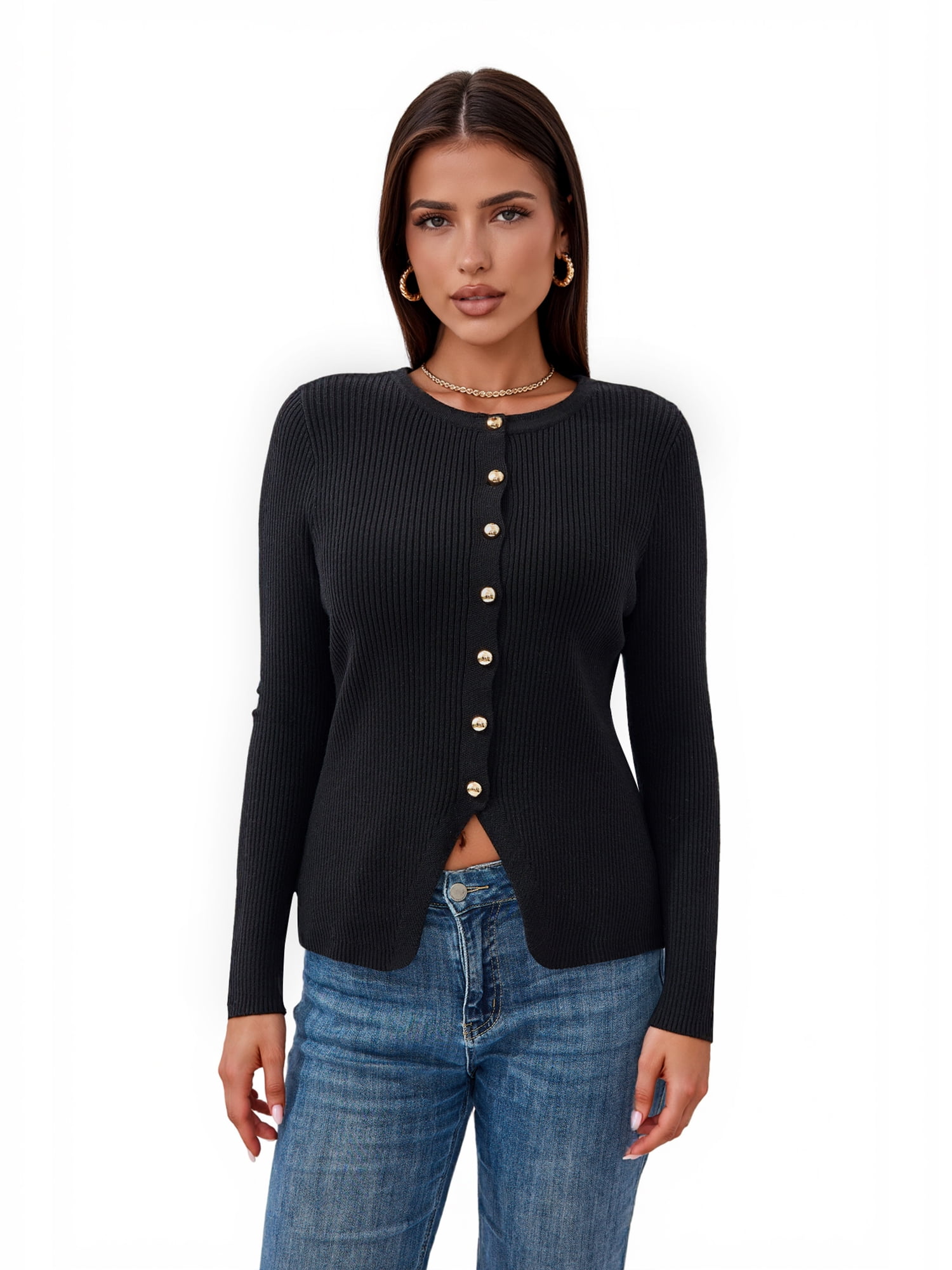 Women's Button Cardigan Sweater, Sizes S-XXL