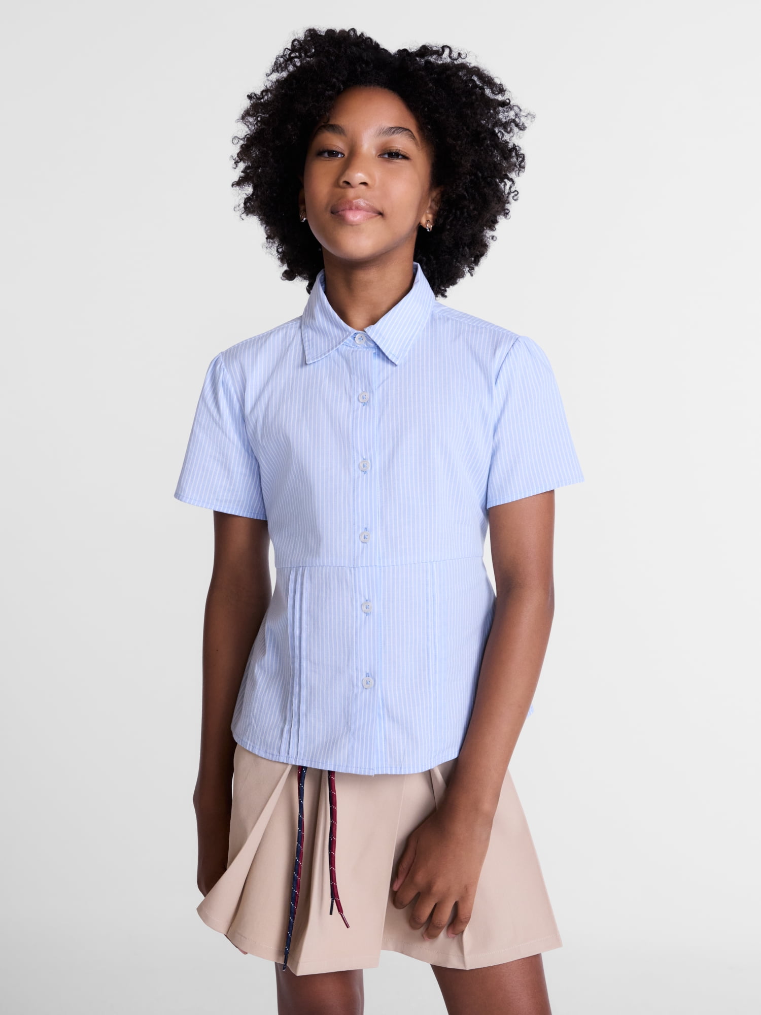 Weekend Academy Girls Button Front Shirt, Sizes 4-18