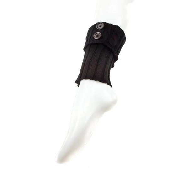 BUTTON KNITTED WINTER LEG WARMERS