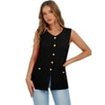thumbnail image 1 of PRETTYGARDEN Women's Button Up Sweater Vest Top, Lightweight, Sizes S-XXL, 1 of 6