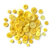 BUTTONS GALORE BIG BAG OF COLORFUL CRAFT & SEWING BUTTONS 4.5 OZ APPROX 225 PCS LEMON YELLOW