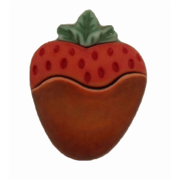 BUTTONS GALORE CHOCOLATE STRAWBERRY BULK 3D - 25 BUTTONS