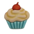 thumbnail image 1 of BUTTONS GALORE CUPCAKE WITH CHERRY BULK 3D - 25 BUTTONS, 1 of 1