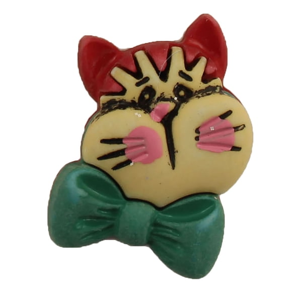 BUTTONS GALORE HOLIDAY CAT BULK 3D - 25 BUTTONS