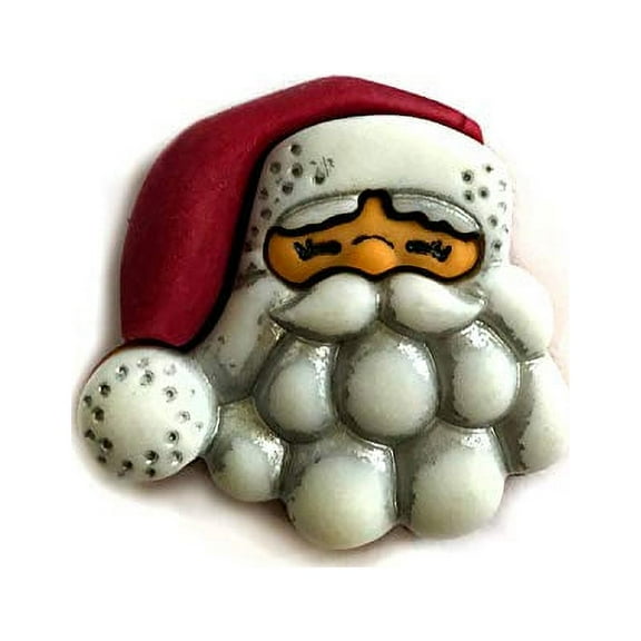 BUTTONS GALORE SANTA BULK NOVELTY 3D - 25 BUTTONS