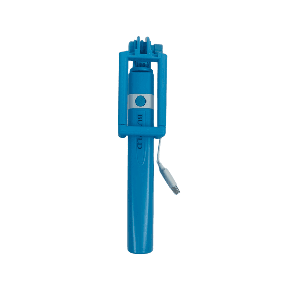 BUTWLD 30 inch Handheld Selfie Stick, Lightweight extendable Selfie Sticks, Blue