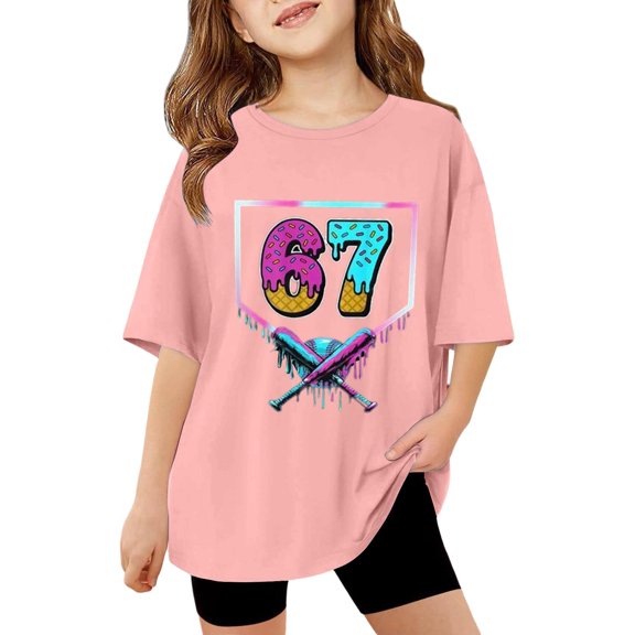 BUWTTED Birthday Girl Shirts Its Me Hi Im The Birthday Girl Its Me Shirt 6 7 Printed Party Outfit for Youth Girls Pink Size 9-10 Y