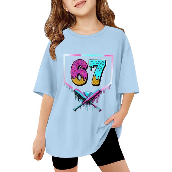 BUWTTED Birthday Girl Shirts Its Me Hi Im The Birthday Girl Its Me Shirt 6 7 Printed Party Outfit for Youth Girls Sky Blue Size 13-14 Y