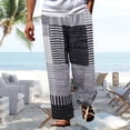 thumbnail image 1 of BUWTTED Casual Pants for Men Oversized Loose Fit Lightweight Linen Trousers with Pockets Relaxed Fit Comfortable Breathable Summer Gray Pants XXL, 1 of 5