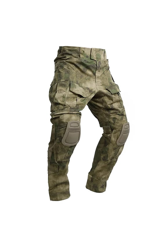 Combat Pants with Knee Pads Tactical Military Trousers Hunting Camo Pants for Men Rip-Stop Airsoft Gear